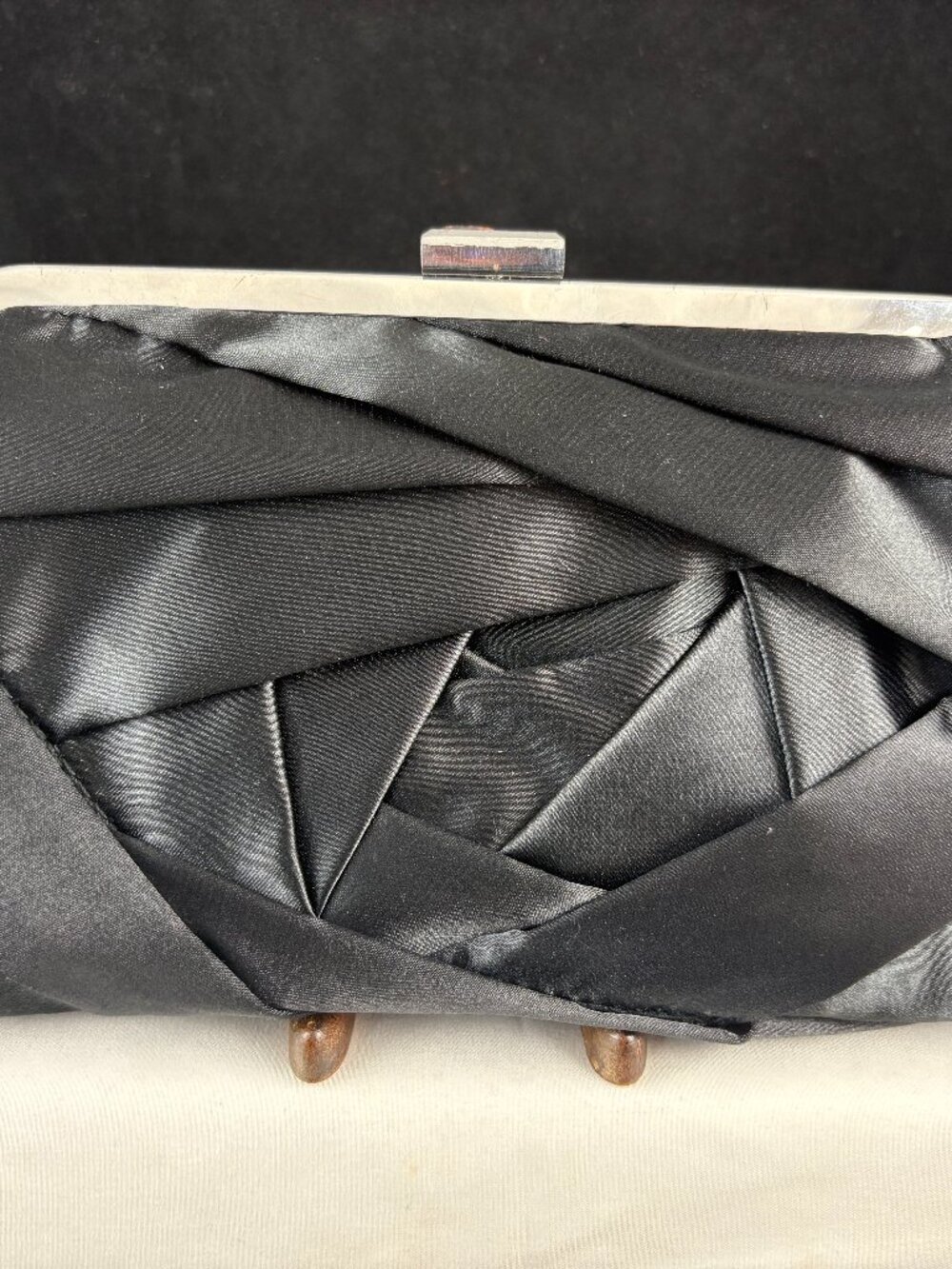 Steve Madden Clutch Purse Black Snap Closure 10" x 6"